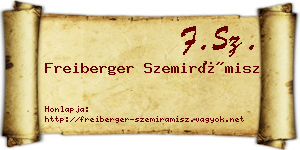 Freiberger Szemirámisz névjegykártya